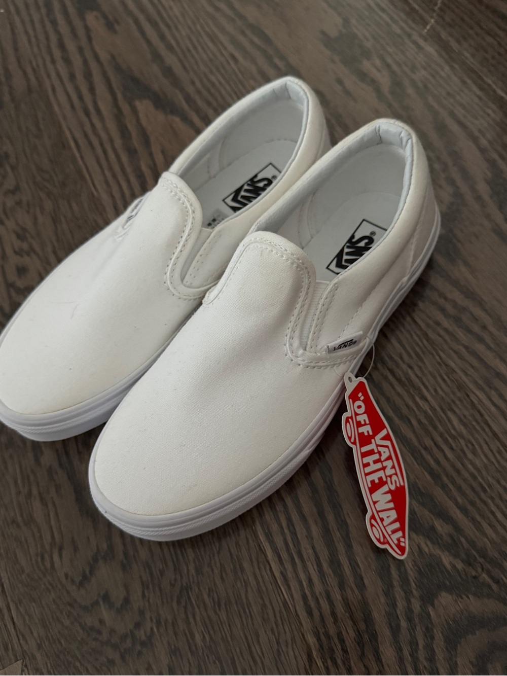Vans white slip on trainers, BRAND NEW Size youth 4/ women’s 5.5 #skateboarding